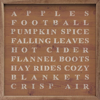 Fall Words Orange